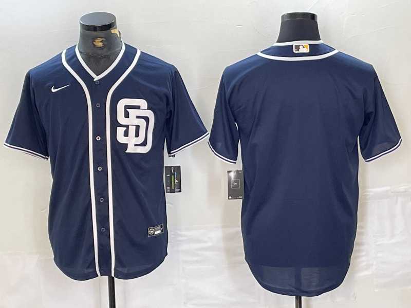 Mens San Diego Padres Blank Navy Blue Cool Base Stitched Baseball Jersey->san diego padres->MLB Jersey